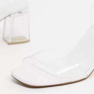 Bershka Clear and White Heels